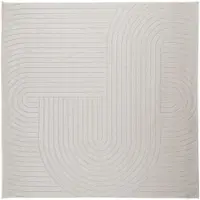 vidaXL Vloerkleden Vierkant PALMERAS Crème 120 x 120 cm Polyester