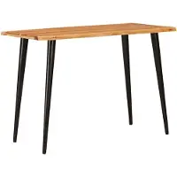 vidaXL Eettafels Bruin en Zwart 110 x 55 x 78 cm Massief Mango Hout