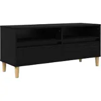 vidaXL TV Kast 100 x 34,5 x 44,5 cm Zwart Eiken Bewerkt hout