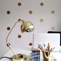 Jumada 's - Universele Muurstickers - Stippen - Dots - Rondjes - Wanddecoratie - Goud - 7 cm diameter - Set van 35 stuks