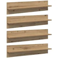 vidaXL Wandplanken Muurmontage 4 st Artisan Eiken 80 x 11,5 x 18 cm