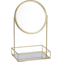 Home Styling Collection Spiegelserie - Staande Spiegel - Gouden Metaal - Organizer - 12x32cm