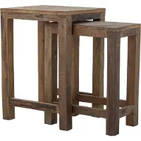 Creative Collection Galen bijzettafel bruin set van 2 stuks