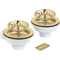 GROHE Toebehoren - Afvoerzeef voor spoelbak met accessoires, geborsteld Cool Sunrise 40997GN0