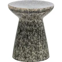 Vtwonen Fleck Bijzettafel Ø35x45 cm - Keramiek - Donkergrijs Melange
