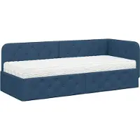 vidaXL Hoek Bed Frame Blauw 80 x 200 cm Stof
