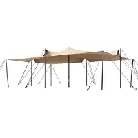 TOOLPORT 5 x 7,5 m stretchtent, incl. stalen palen, zandleur