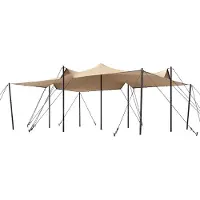 TOOLPORT 4,5 x 6 m stretchtent, incl. stalen palen, zandleur