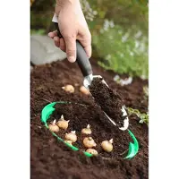 KOTARBAU 6 Stuks Bloembollenmand, ⌀ 200 mm, Groen, Plantenmand Voor Bloembollen, Bollenmanden Rond, Kweekmand van Kunststof, Bloembollen Schaal
