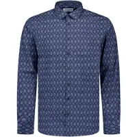 No-excess Overhemd taupe / navy