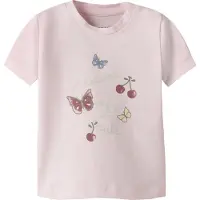 Name it Shirt 'NBFFIANE' blauw / lichtgeel / spar / rosa