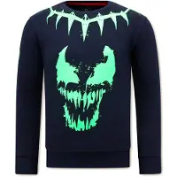 Local Fanatic Sweater met print venom face neon