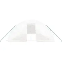 vidaXL Tuinkas met stalen frame 50 m² 10x5x2,3 m wit