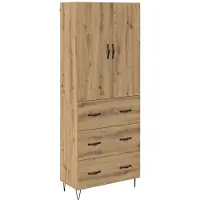 vidaXL Highboard 2 st Artisan Eiken 69,5 x 34 x 180 cm Bewerkt hout
