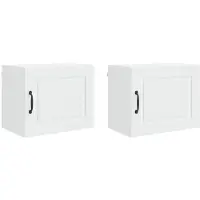 vidaXL Vaatwasserpaneel Kalmar 2 pcs Wit Bewerkt hout