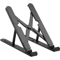 Wiwu Laptop Standaard Universeel - Ultra-Lichtgewicht - Ergonomisch Verstelbaar & Inklapbaar - Anti-Slip Bescherming - Voor 10-16 inch Laptops - Zwart