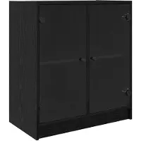vidaXL Bijzetkast Zwart Eiken 68 x 37 x 75,5 cm Bewerkt hout