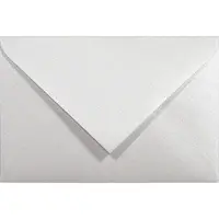 Netuno Metallic (parelmoer) witte enveloppen C7 - 80 x 120 mm - 25 stuks - NK natgelijmde - 120 gram - Majestic -