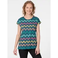 Ragwear Shirt Diona groen streep print KM - maat 3XL