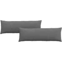 vidaXL Zitkussens 2 pcs Donkergrijs 120 x 40 cm Stof
