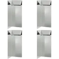 vidaXL Slakkenhek, 4 stuks, 10 x 10 x 25 cm, verzinkt staal, zilver