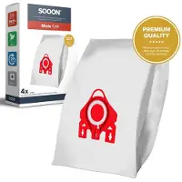 SQOON Stofzuigerzakken Geschikt voor Miele FJM Series – Vervangt Model 9917710 – High Filtration voor Optimale Stofopname en Hygiëne - (SQ02) - 4 Stuks