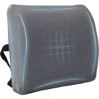 vidaXL Rugkussen Grijs Traagschuim 36 x 30 x 12 cm