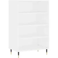 vidaXL Hoge kast 57x35x90 cm bewerkt hout wit