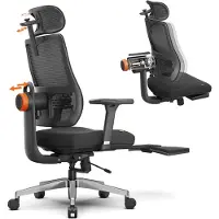 NEWTRAL MagicH-BPro Ergonomische Bureaustoel met Hoofdsteun - Adaptieve Lendensteun - 4D-verstelbare Armleuningen - 3 Standen om te Vergrendelen - Zwart