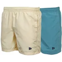 Donnay 2-Pack - Sport/Zwemshort (Toon) - Sportbroek - Heren - Pastel Yellow/Teal blue (798) - maat L