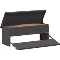 vidaXL Kip trekvoeder Zwart 48,5 x 39,5 x 19 cm Koudgewalst Staal
