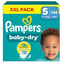 Pampers Baby-Dry Maat 5 - 104 Luiers - 11KG/16KG