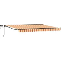 vidaXL Handbediende luifel met LED's 5 × 3,5 m