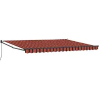 vidaXL Uitschuifbare luifel Oranje en Bruin 450 x 300 x 165 cm