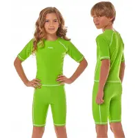 Zagano - Badpak unisex kinderen - Maat 128 - Sneldrogende - Sport zwempak - Strandpak kinderen