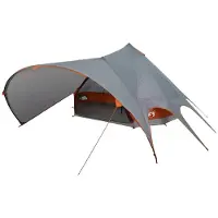 vidaXL Teepee Tent voor 7 Personen 7-persoons Grijs en Oranje