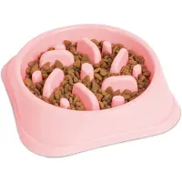 Yummie Slow Feeder Hond – Anti Schrokbak Honden – Voerbak tegen Schrokken – Antislip – 20 cm – Koraalkleur [60061B]