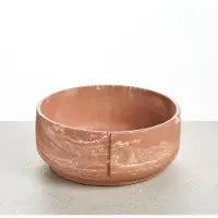 PINO Sandstone Hondenvoerbak Classic Feeder (hondenkom) - Terracotta (Salmon Terra) Marmer - Large ⌀21cm - 2000ml