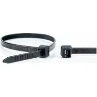 WKK 5349 Kabelbinder 200 mm 3.60 mm Zwart Hittegestabiliseerd, UV-stabiel, Bestand tegen olie, Bestand tegen oplosmiddelen, Bestand tegen benzine 100 stuk(s)