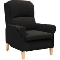 vidaXL Fauteuil Zwart Zachte Sherpa-stof