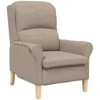 vidaXL Fauteuil Taupe Microvezel