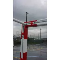 Softee Set Aluminium Zaal/Handbal Doelen Verplaatsbaar 80x80 Mm Met 80x40 Mm Basis