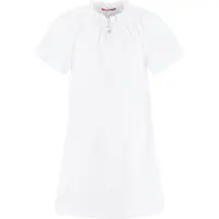 Hanssop Meisjes Nachthemd Wit met smock details en Dots -116