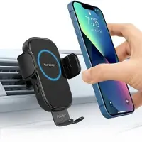 Podec Telefoonhouders Auto Klem Telefoonhouder GSM Houder Voor Ventilatie met Draadloze Oplader
