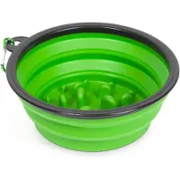 Yummie Opvouwbare Slow Feeder Voerbak Hond & Kat – Anti Schrokbak Siliconen – Reis Voerbak – 1000 ml – Groen [60008GR]