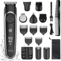 Hatteker Baardtrimmer Heren - Tondeuse Verzorgingsset - Elektrisch Scheerapparaat - Snor Neus Oor Lichaam Precisietrimmer - IPX7 Waterdicht - 6-in-1