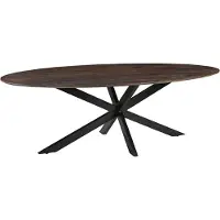Label51 James Eetkamertafel - Bruin - Hout - 240 cm - Ovaal