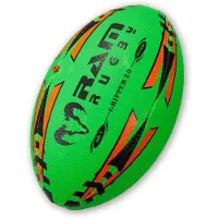 RAM Rugby Gripper Pro 2.0 Rugbybal - NEON - 3D-Grip - New in-flight Valve Technology - Maat 3 - Fluor Groen