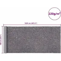 vidaXL Schildersvlies anti-slip 10 m 220 g/m² grijs