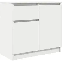 vidaXL Dressoir met lade 71x35x65 cm spaanplaat wit